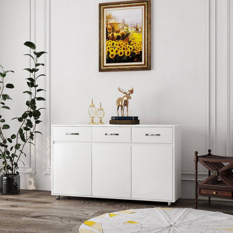 Modern Storage Cabinet with 3 Doors and 3 Drawers for Dining Room, Living Room