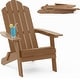 preview thumbnail 8 of 10, WINSOON All Weather HIPS Outdoor Set of 8 Folding Adirondack Chairs Garden Patio Chairs Fire Pit Chairs Teakx8