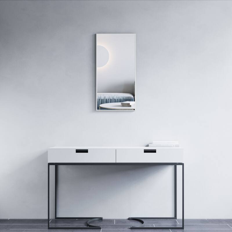Catton Mirror - Rectangle 32" High - 16"W x 32"H x 1"D - White