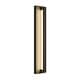 preview thumbnail 28 of 26, Matte Black Modern Linear Integrated LED Outdoor Wall Sconce with Vertical Light Strip 27-in H