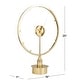 preview thumbnail 7 of 13, Gold Stainless Steel Metal Large Open Frame Decorative Clock - 19 x 7 x 25