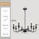preview thumbnail 45 of 45, 8-Light Rustic Candlestick Island Chandelier Linear Chandelier Lighting for Kitchen Island