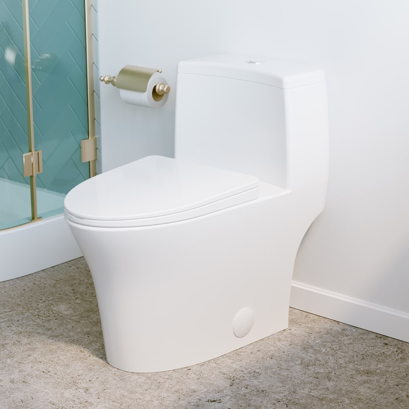Bastille One-Piece Elongated Dual Flush Toilet 0.8/1.28 gpf