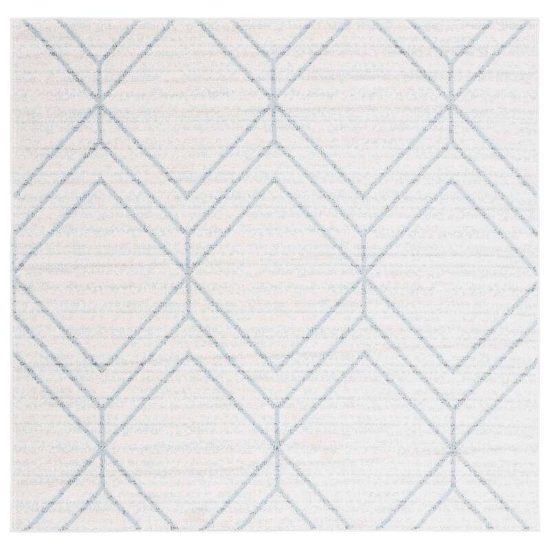 SAFAVIEH Adirondack Juvelina Modern Geometric Rug - 6' Square - Grey/Blue