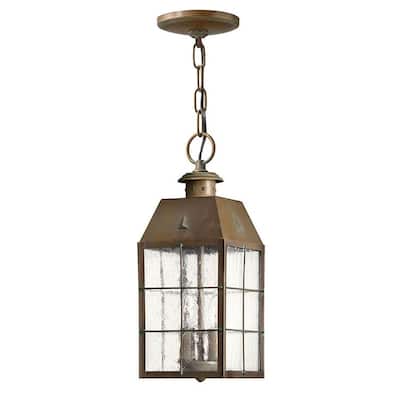 Hinkley Lighting Nantucket 2 Light Outdoor Heritage Pendant with Clear