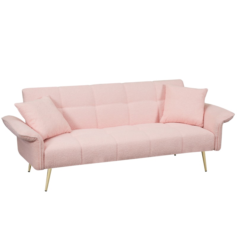 Teddy Velvet Convertible Sofa - Adjustable for Comfort