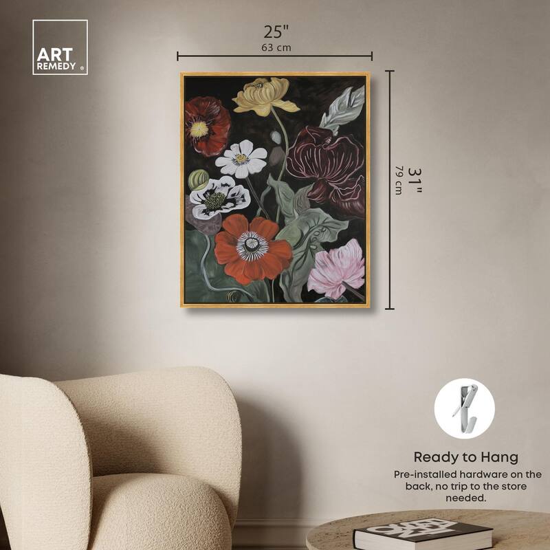 Ruby Revelry Canvas by Art Remedy