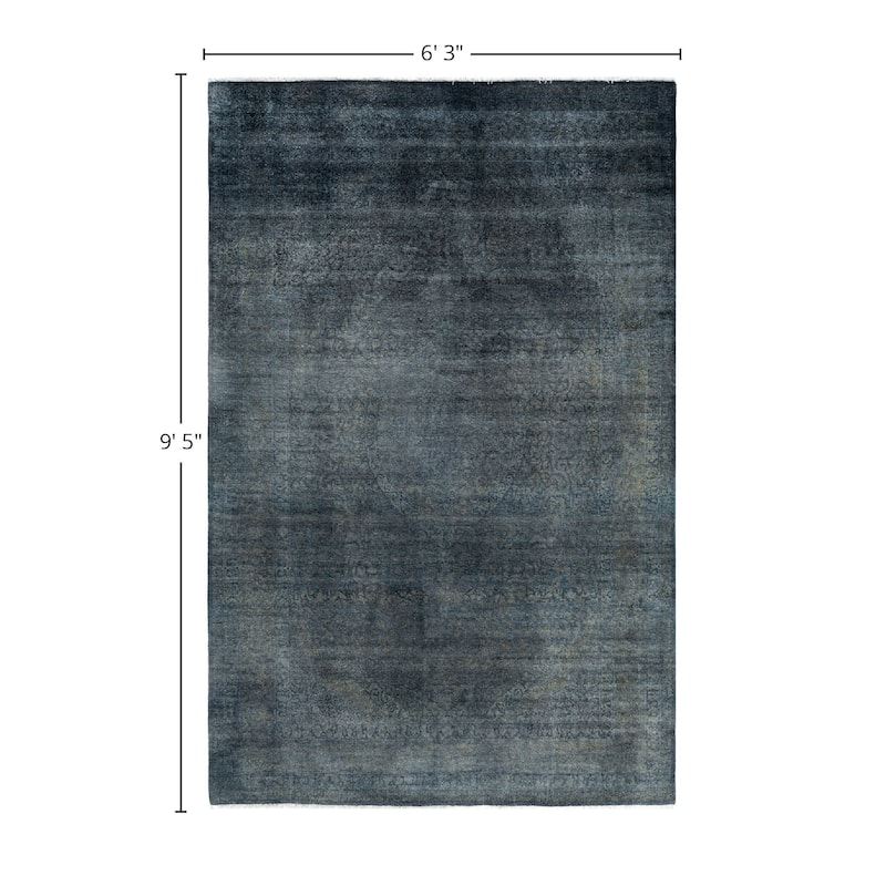 Fine Vibrance One-of-a-Kind Hand-Knotted Area Rug - Gray, 6' 3" x 9' 5" - 6' 3" x 9' 5"