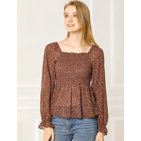 smocked blouse top