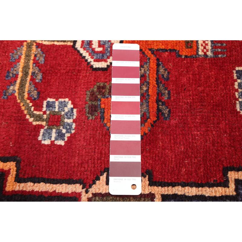 ECARPETGALLERY Hand-knotted Konya Anatolian Red Wool Rug - 3'11 x 7'4