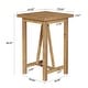 preview thumbnail 9 of 7, 39.4 Inch Square Bar Table Wood Counter Height Pub Table - 23.6" D x 23.6" W x 39.4" H