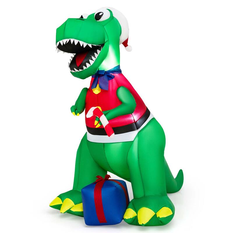 Costway 6FT Inflatable Christmas Dinosaur Dinosaur Decoration with LED - See Details