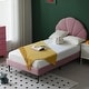 preview thumbnail 11 of 36, Upholstered Bed with Unique Seashell Headboard