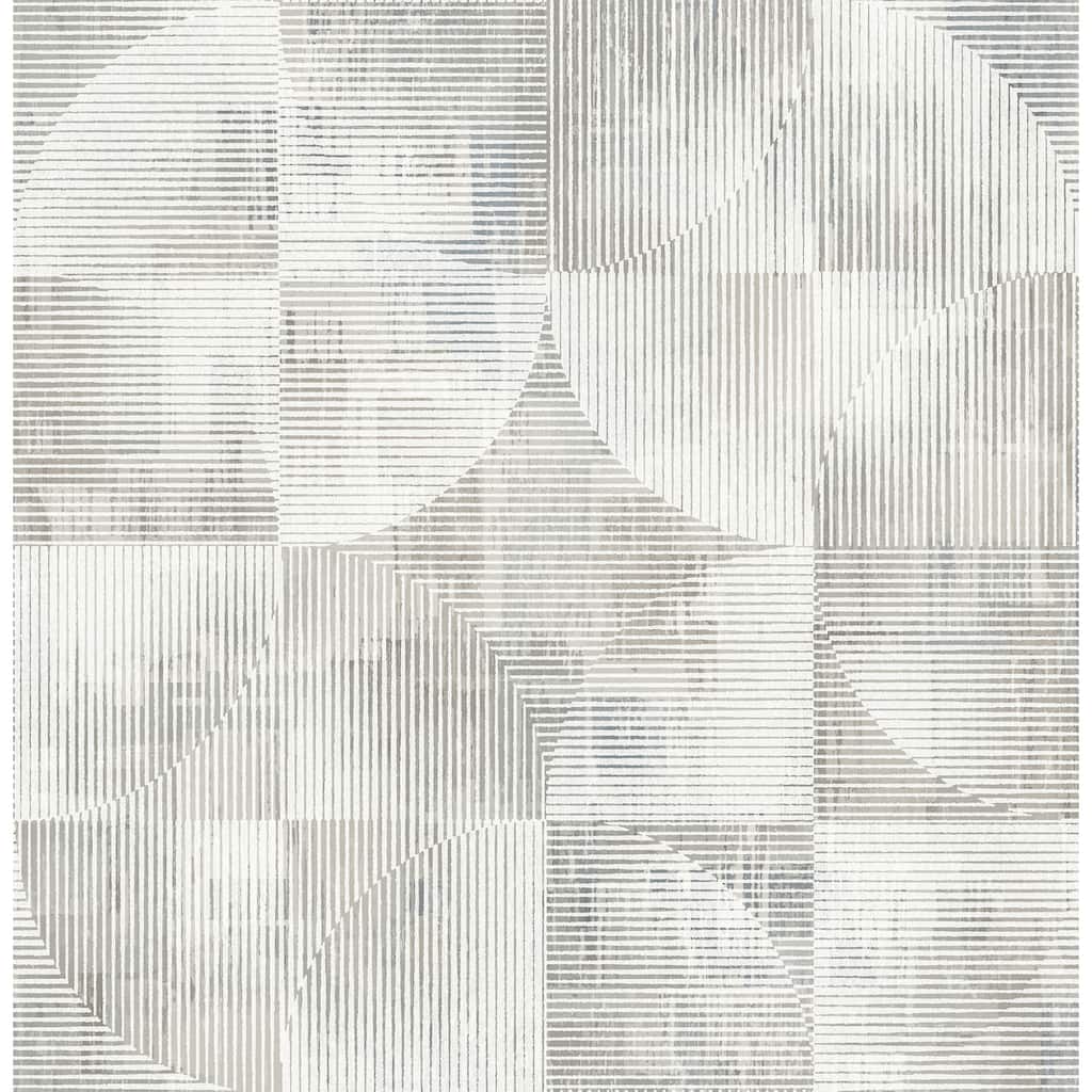 A-Street Prints Woodbine Neutral Abstract Geometric Wallpaper