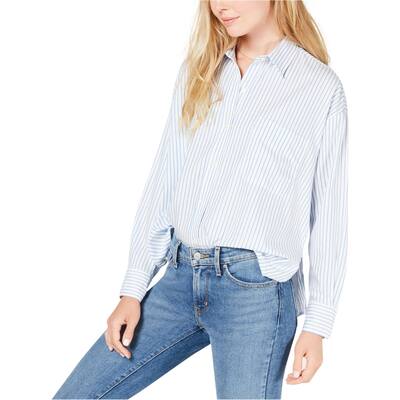 Levi's Womens Darcy Stripe Button Up Shirt,, Blue, Small