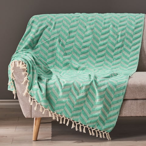 Bervy Hand-Loomed Throw Blanket by Christopher Knight Home