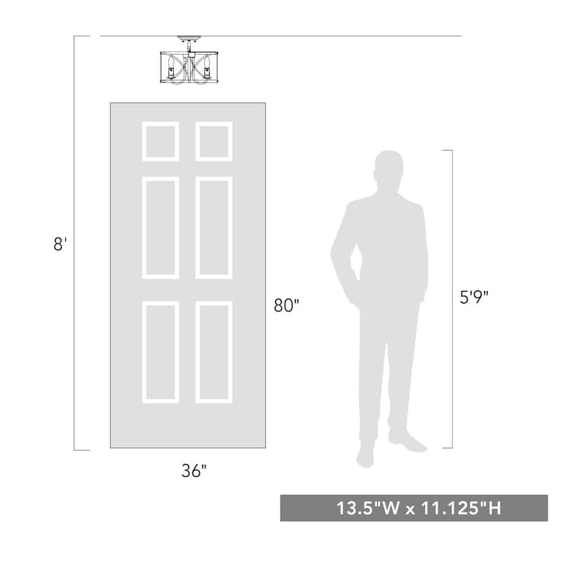 Alcott Semi-Flush - 10x11.125"
