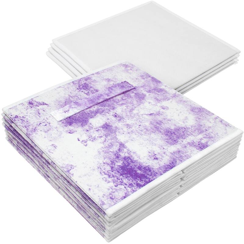 Sorbus Cube Storage Bins (4-Pack, Tie-Dye Purple)