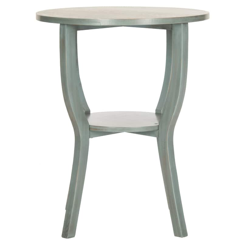 SAFAVIEH Maryann Accent Table - 22" x 22" x 30.3" - 22Wx22Dx30H - Barn Blue