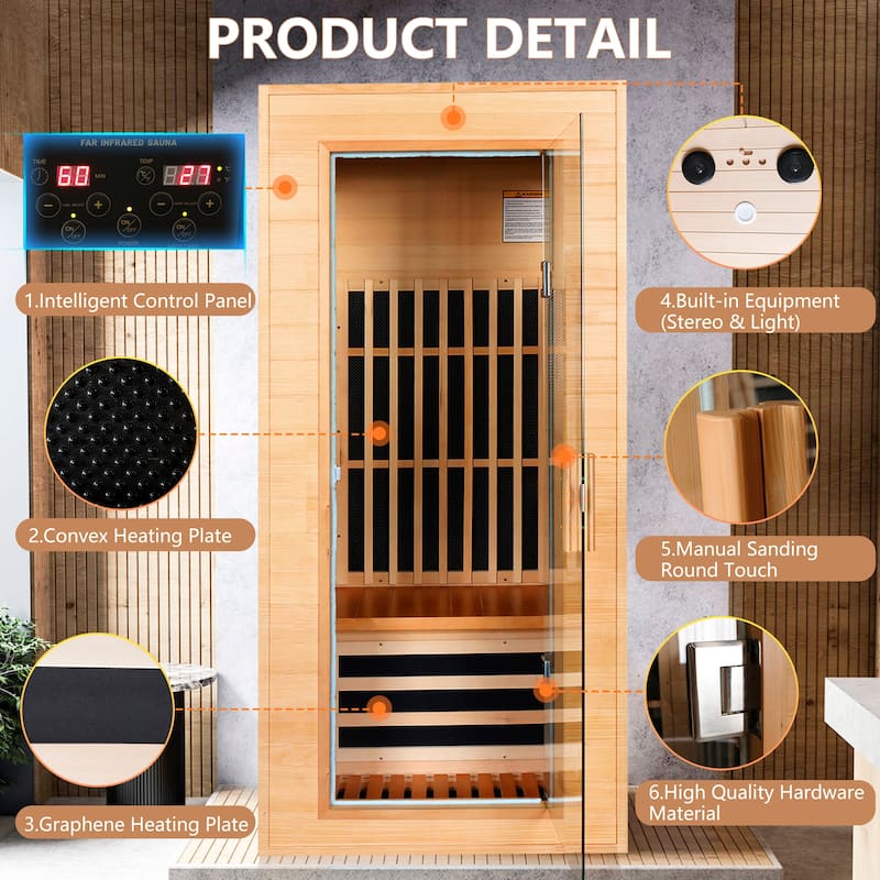 Hershey far-infrared wooden sauna room