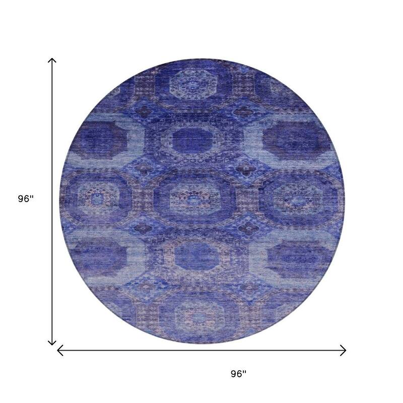 HomeRoots Medallion Transitional Rectangle Outdoor Rug