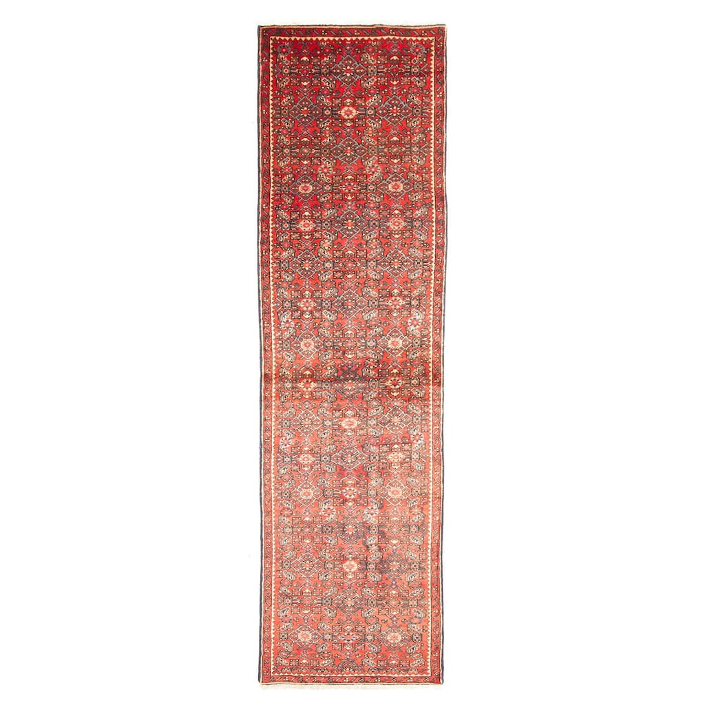 ECARPETGALLERY Hand-knotted Andelz Red Wool Rug - 2'5 x 9'2