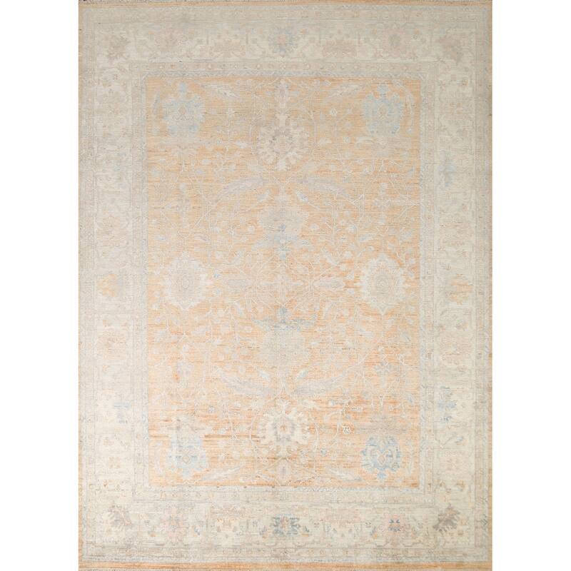 Vegetable Dye Traditional Muted Oushak Turkish Rug Wool Hand-knotted - 7'10" x 9'8"