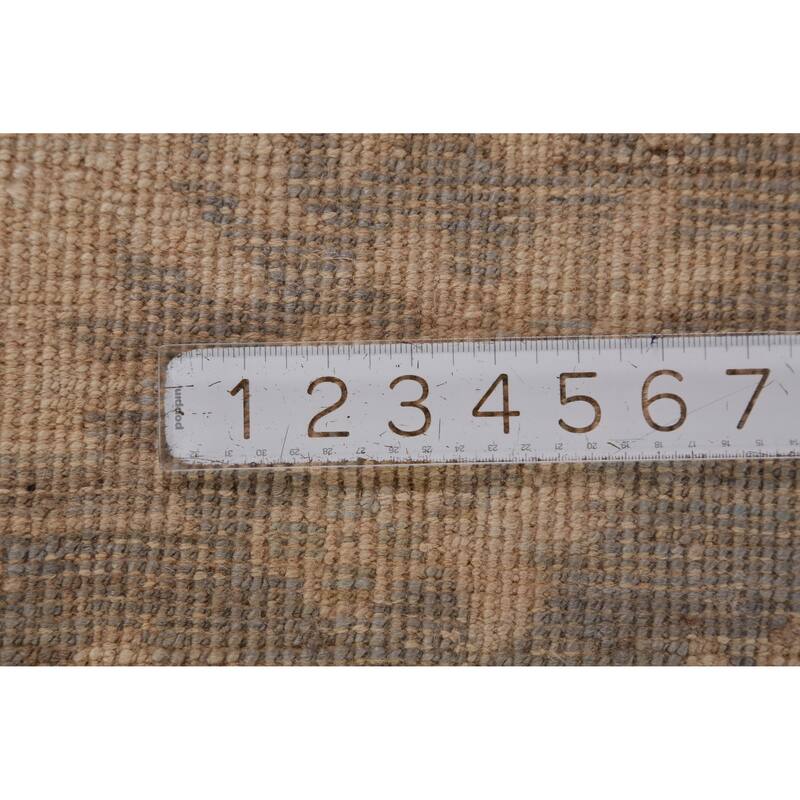 Hand Knotted Oriental 100% Wool Carpet Transitional All-Over Greys & Charcoal Oushak Area Rug - 9' 11'' X 8' 2''