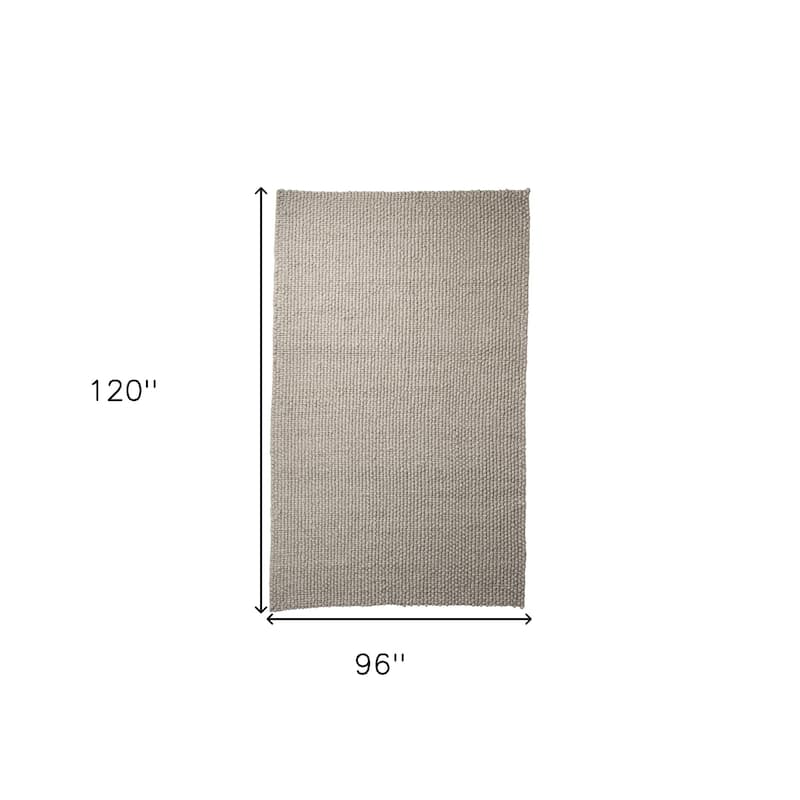 HomeRoots Solid Color Modern Rectangle Area Rug - 120 in. x 96 in. x 0.4 in.