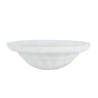 Aspen Creative Alabaster Replacement Torchiere Glass Shade, 5-1/8" high x 15-5/8" diameter