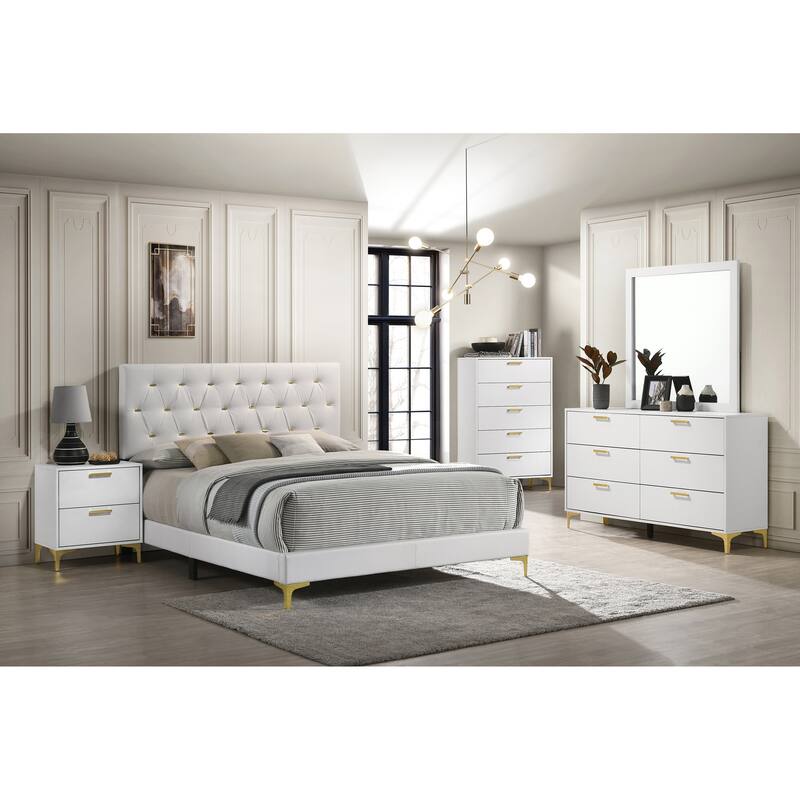 Karena White Rectangular 5-Drawer Chest