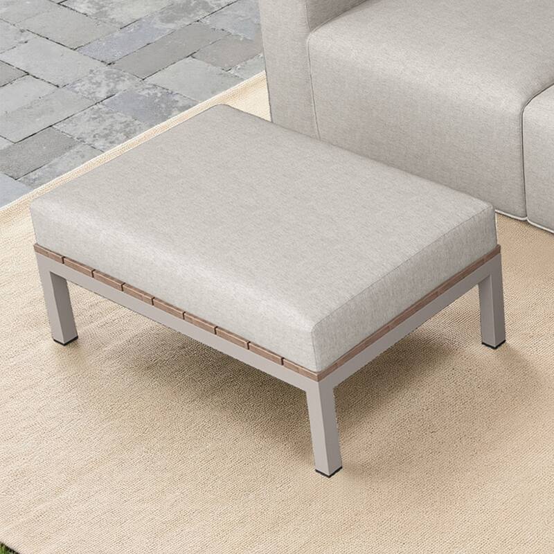 Outdoor No Assembly Patio Conversation Sets with Coffee Table, Ottoman