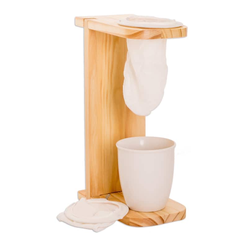Novica Handmade Delightful Scents Single-Serve Drip Coffee Stand
