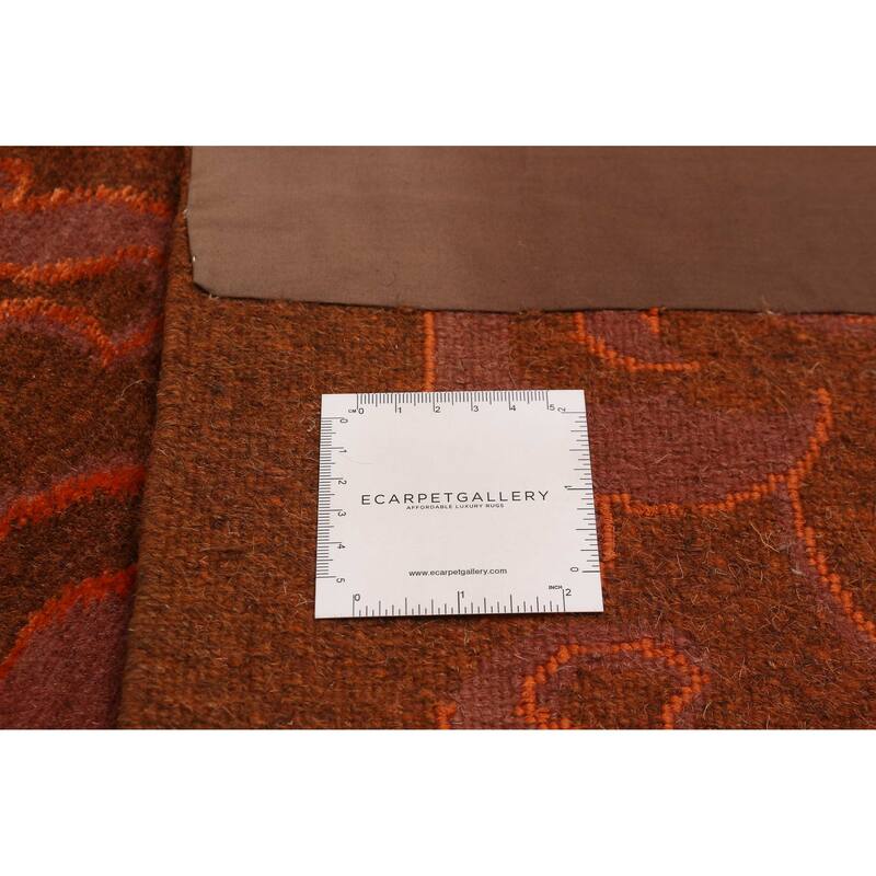 ECARPETGALLERY Hand-knotted Opulence Brown Silk, Wool Rug - 3'4 x 5'5