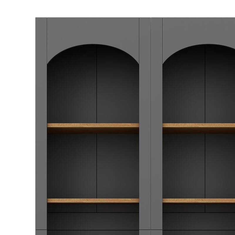 72"Hight Freestanding 5-Tier Bookshelves, Bookcases Set of 2 with Adjustable Shelves