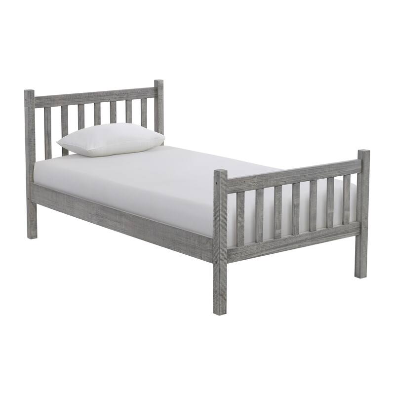 Windsor 3-Piece Wood Bedroom Set with Slat Twin Bed and 2 Nightstands