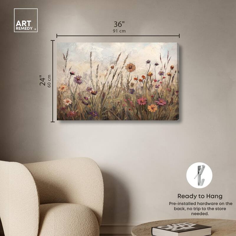 Vintage Blooms II Canvas by Art Remedy, Gallery Wrapped