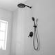 Clihome 5-Spray Patterns 10 in. Wall Mount Dual Shower Heads