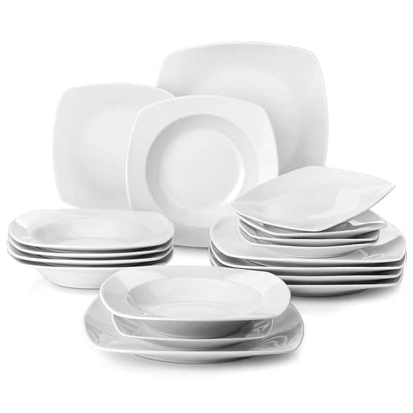 MALACASA Julia 18-Piece Plate Set (Service for 6)