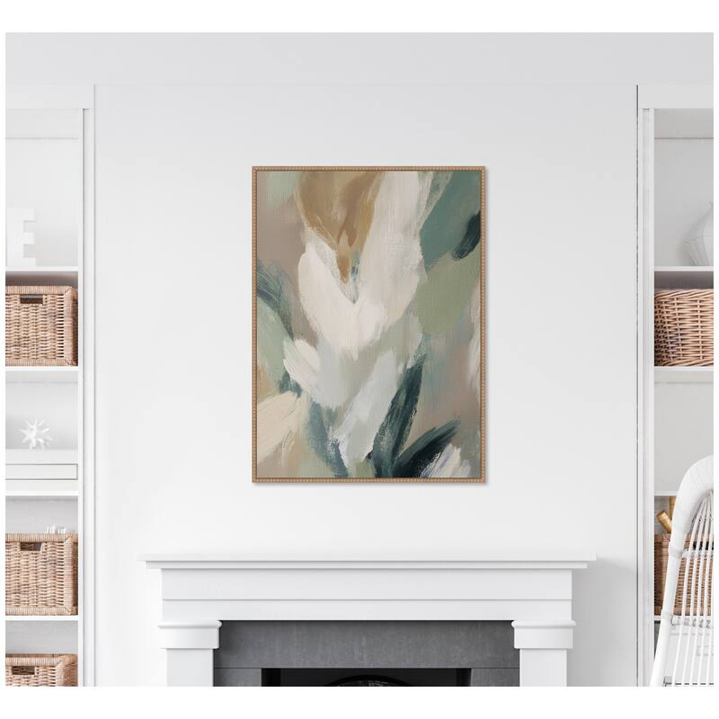 Kate and Laurel Plant Form No. 1 by Amy Lighthall Framed Canvas Wall Art Print
