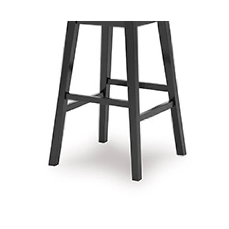Fleur Swivel Barstool Chair Set of 2, Butcher Block Seat, Black Frame