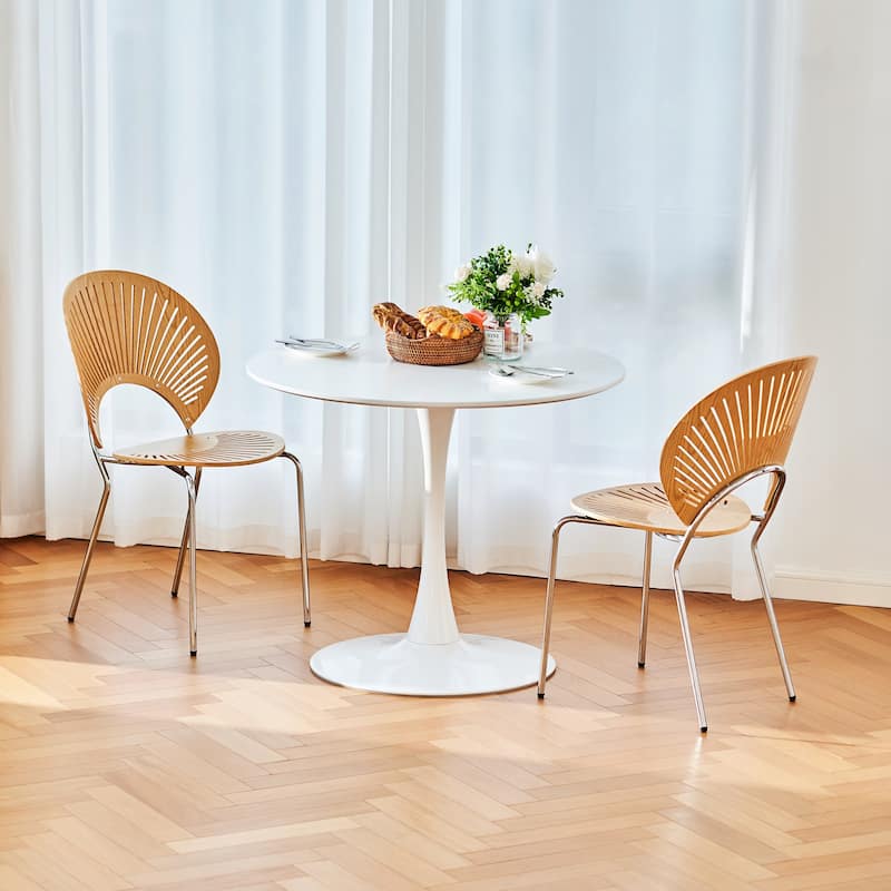 Mid-Century Modern Round Tulip Dining Table
