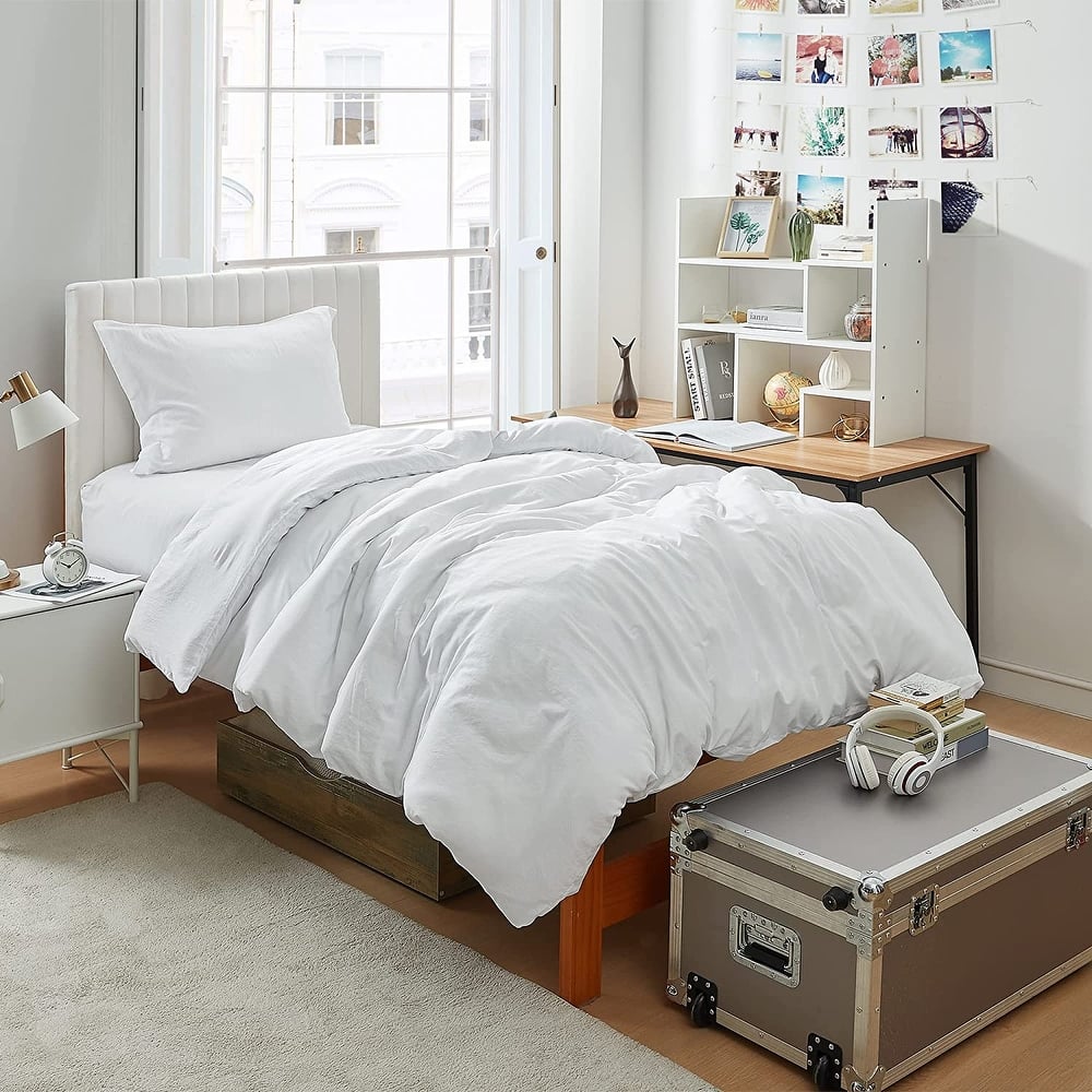 Natural Loft Oversized Comforter Set - White