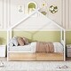 preview thumbnail 13 of 20, Metal House Bed with Two Drawers,Full/Twin Size