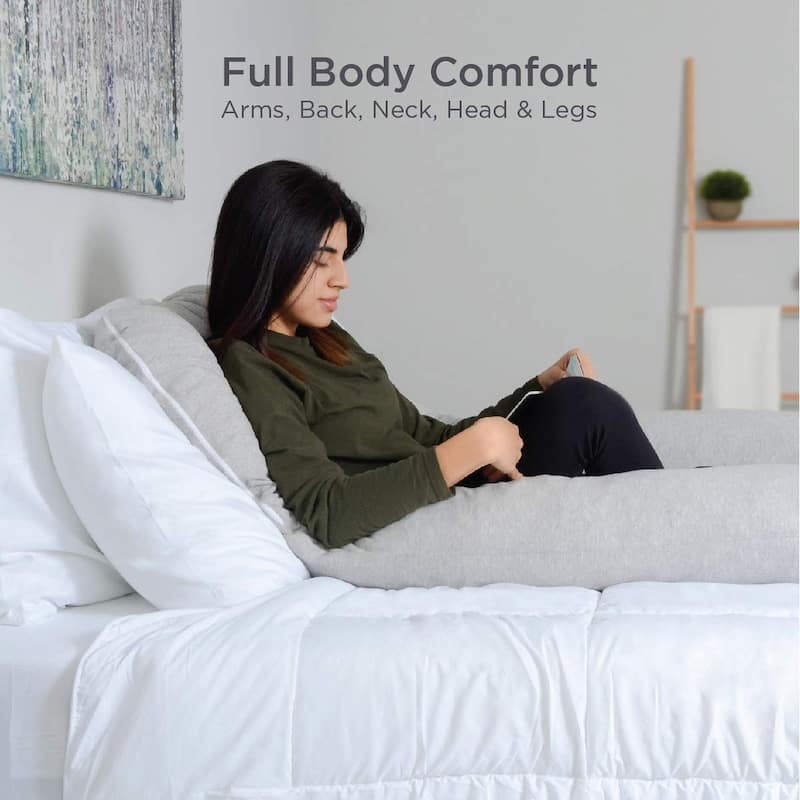 U Shaped Total Body Support Pillow Memory Foam with Cool, Breathable