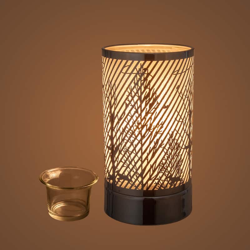 7" Touch lamp/Oil burner/Wax warmer - Silver Ravine - 3.75*3.75*7
