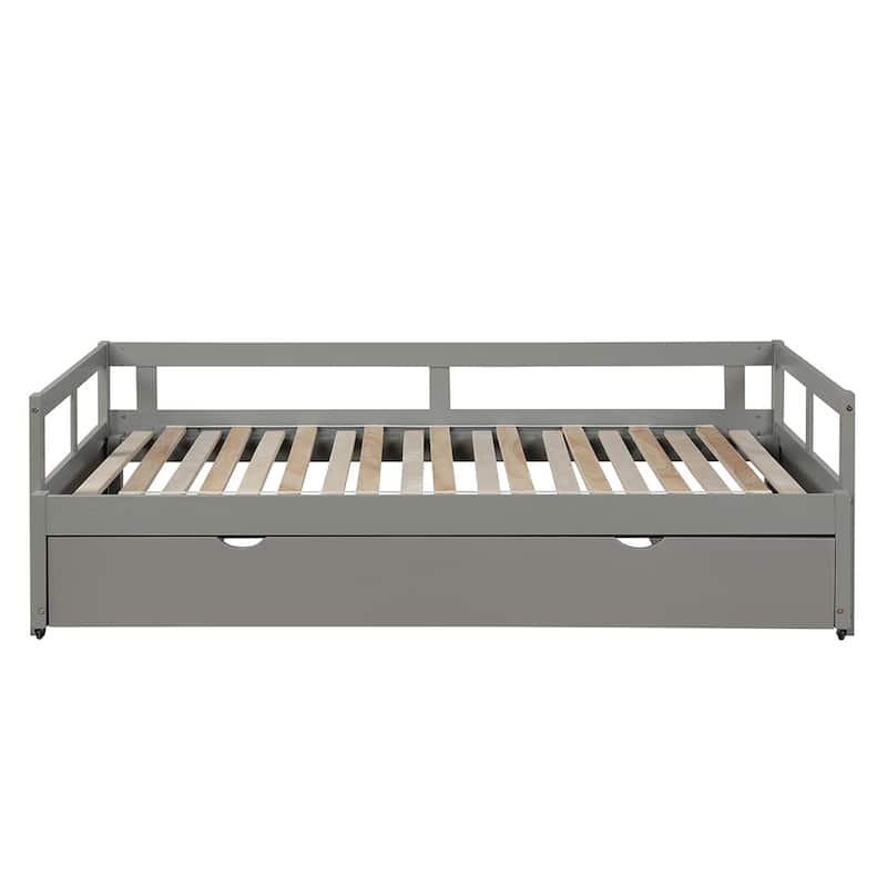 Merax Twin/King Expandable Sleeper Daybed with trundle
