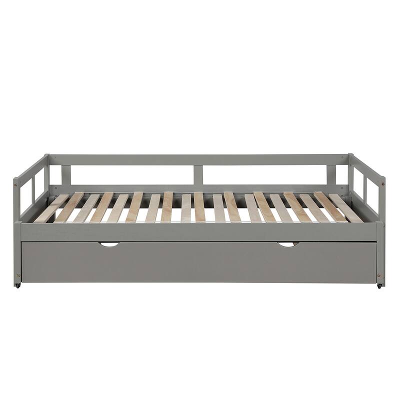 Merax Twin/King Expandable Sleeper Daybed with trundle