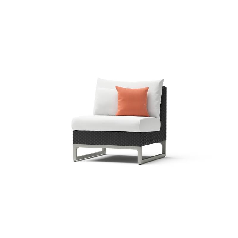 Milo Espresso 6 Piece Sunbrella Outdoor Patio Sectional with Table
