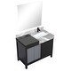 preview thumbnail 63 of 157, Lexora Zilara Bathroom Vanity Complete Set in Black and Grey with Faucet